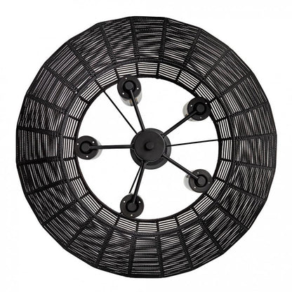 Hinkley Luca Medium Single Tier Chandelier Black 28.0"W x 10.75"H x 28.0"L Black Shade