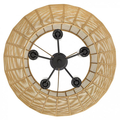 Hinkley Luca Medium Single Tier Chandelier Black 28.0"W x 10.75"H x 28.0"L Camel Shade