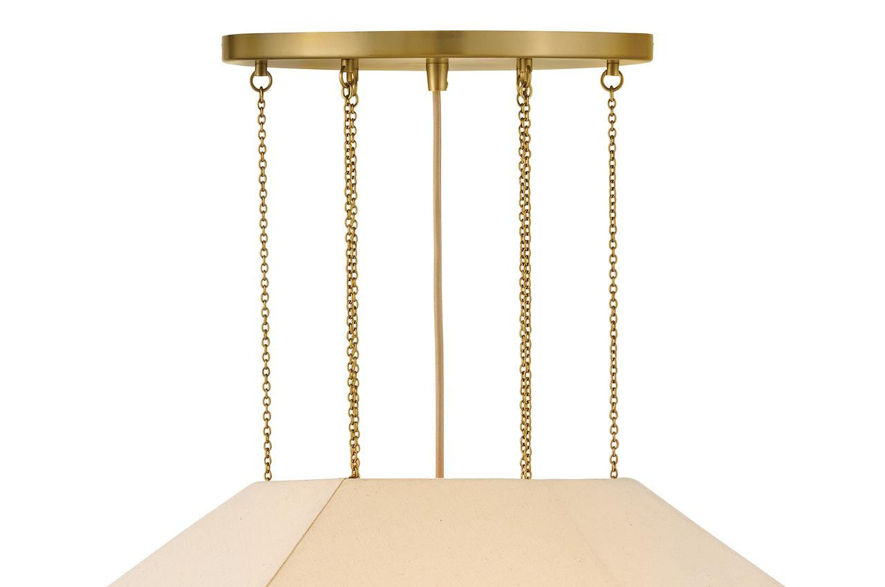 Hinkley Lyla Medium Convertible Chandelier Lacquered Brass 24.25"W x 14.5"H x 24.25"L