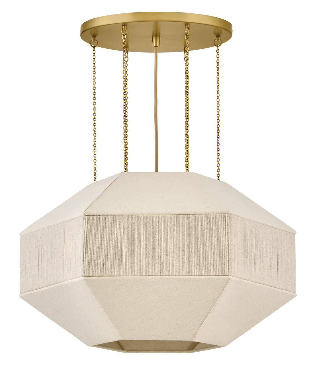 Hinkley Lyla Medium Convertible Chandelier Lacquered Brass 24.25"W x 14.5"H x 24.25"L