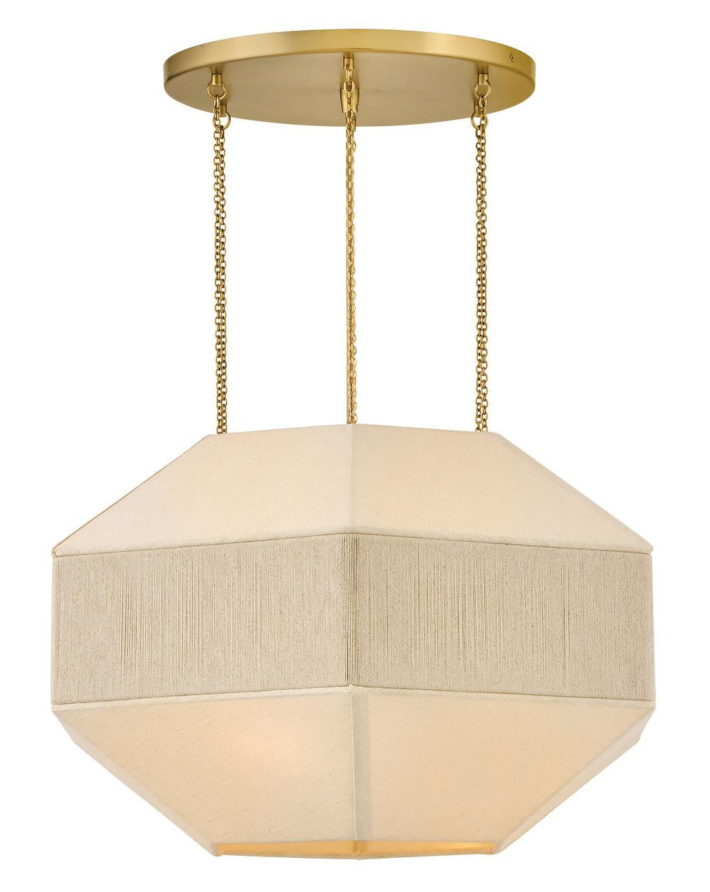 Hinkley Lyla Medium Convertible Chandelier Lacquered Brass 24.25"W x 14.5"H x 24.25"L