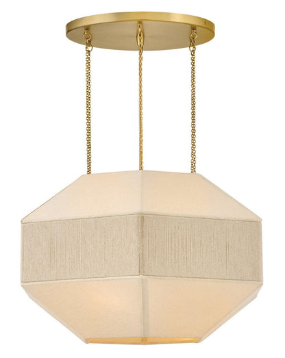 Hinkley Lyla Medium Convertible Chandelier Lacquered Brass 24.25"W x 14.5"H x 24.25"L