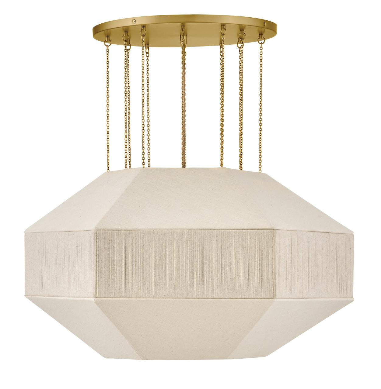 Hinkley Lyla Medium Convertible Chandelier Lacquered Brass 32.25"W x 17.75"H x 32.25"L