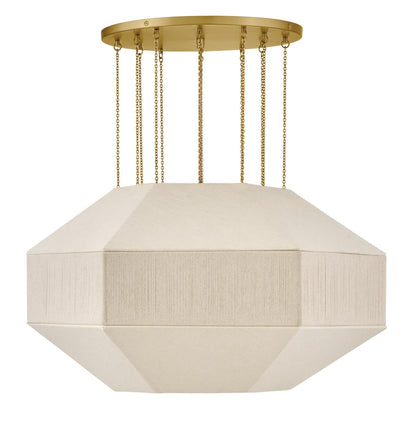 Hinkley Lyla Medium Convertible Chandelier Lacquered Brass 32.25"W x 17.75"H x 32.25"L