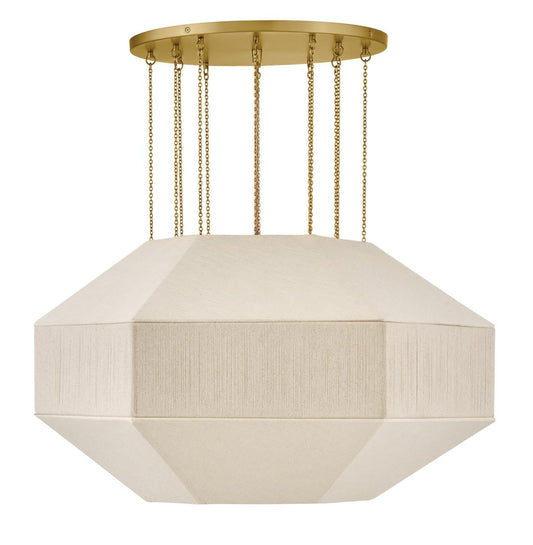 Hinkley Lyla Medium Convertible Chandelier Lacquered Brass 32.25"W x 17.75"H x 32.25"L