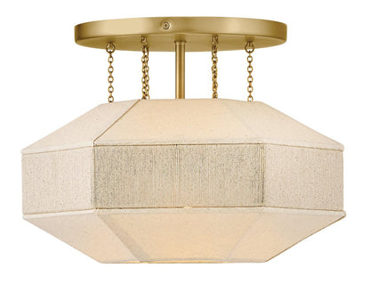 Hinkley Lyla Medium Semi-Flush Mount Lacquered Brass