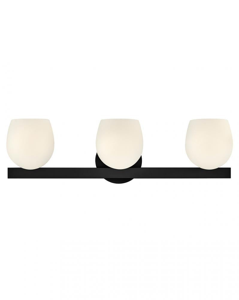 Hinkley Mae Medium Three Light Vanity Black