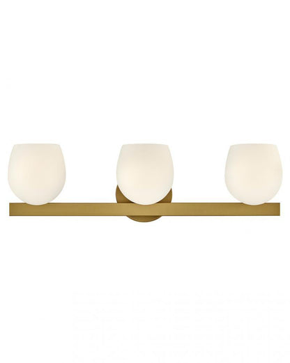Hinkley Mae Medium Three Light Vanity Lacquered Brass