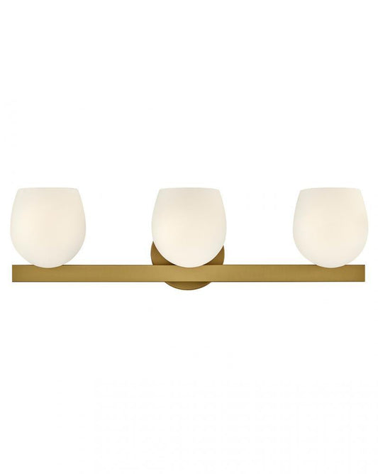 Hinkley Mae Medium Three Light Vanity Lacquered Brass