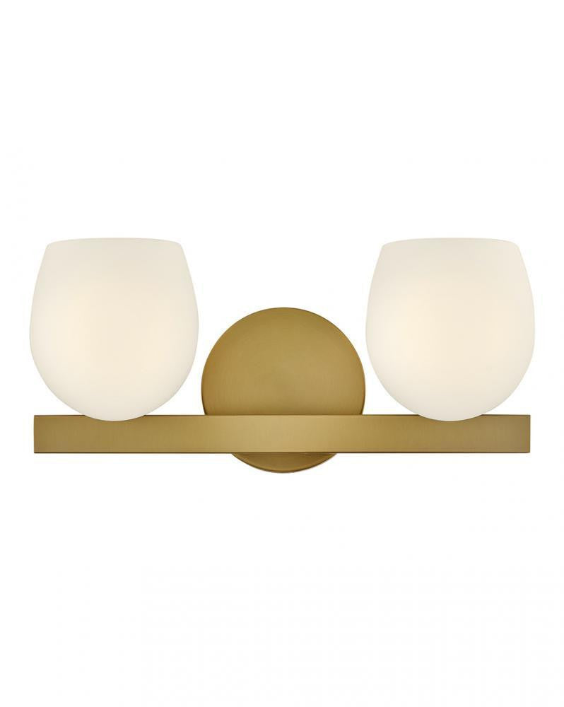 Hinkley Mae Small Two Light Vanity Lacquered Brass