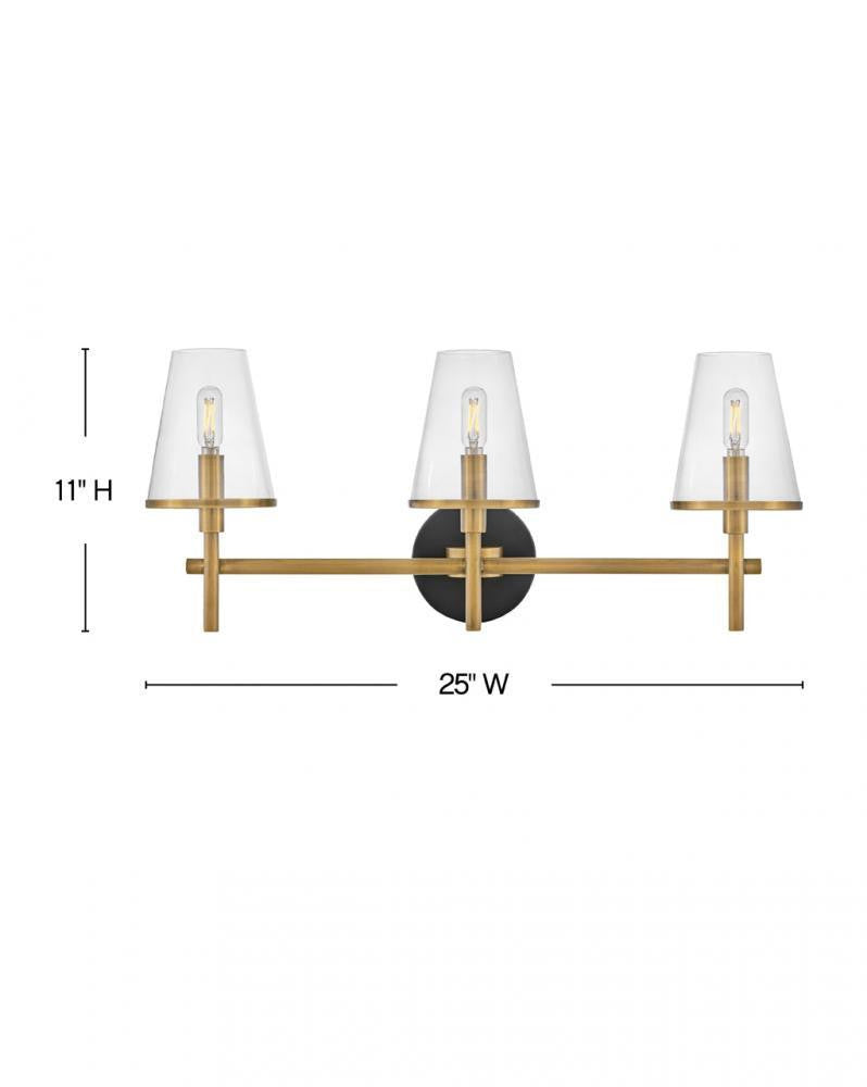 Hinkley Marten Medium Three Light Vanity