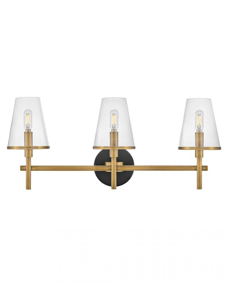 Hinkley Marten Medium Three Light Vanity Heritage Brass