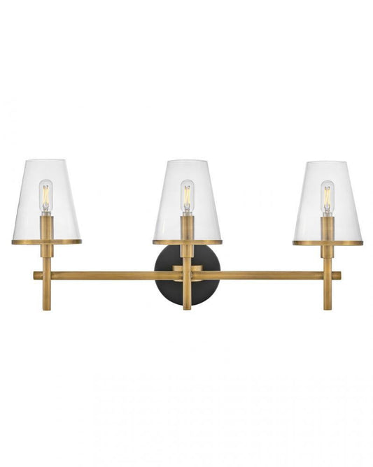 Hinkley Marten Medium Three Light Vanity Heritage Brass