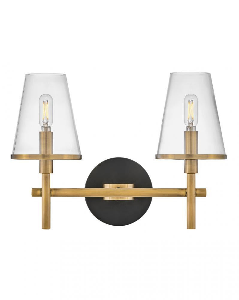 Hinkley Marten Small Two Light Vanity Heritage Brass