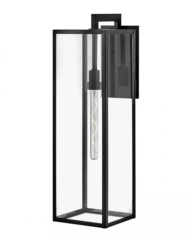 Hinkley Max Outdoor Wall Lantern Aluminum, Black
