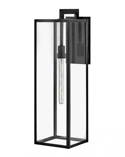 Hinkley Max Outdoor Wall Lantern Aluminum, Black