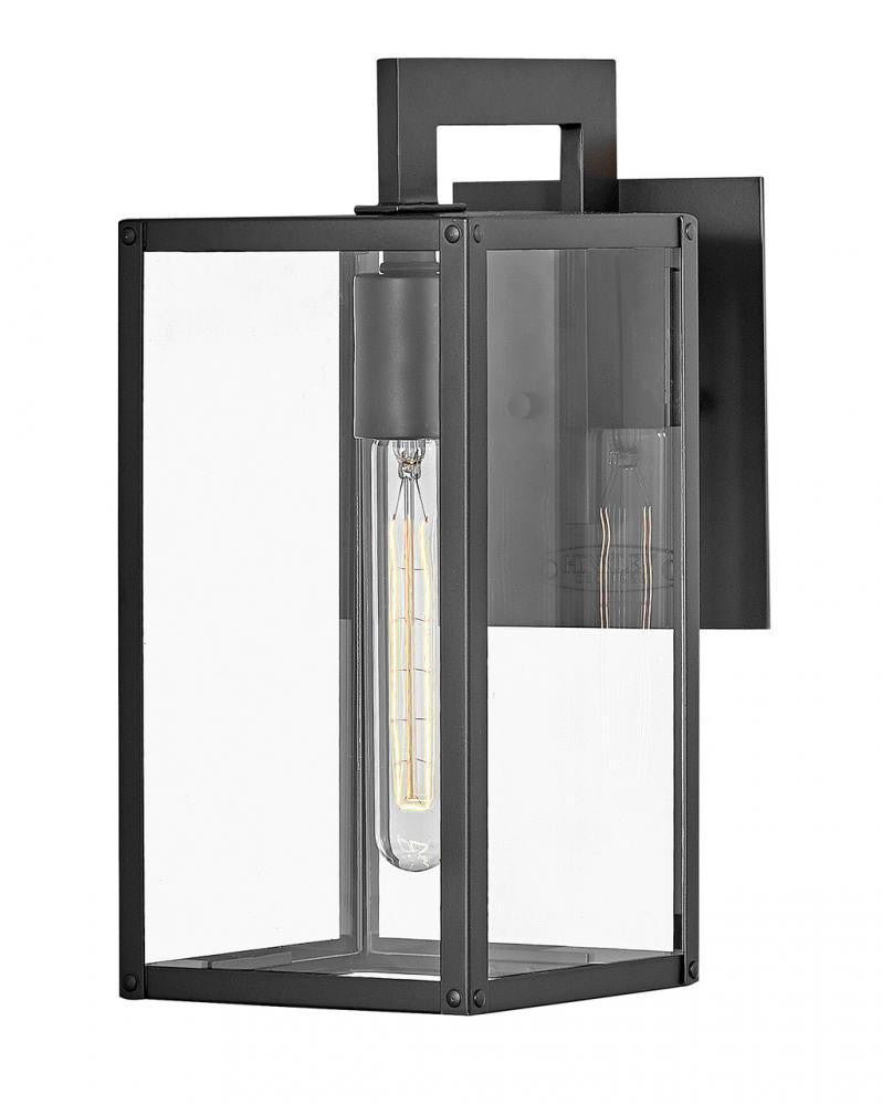 Hinkley Max LED Outdoor Wall Lantern Aluminum, Black
