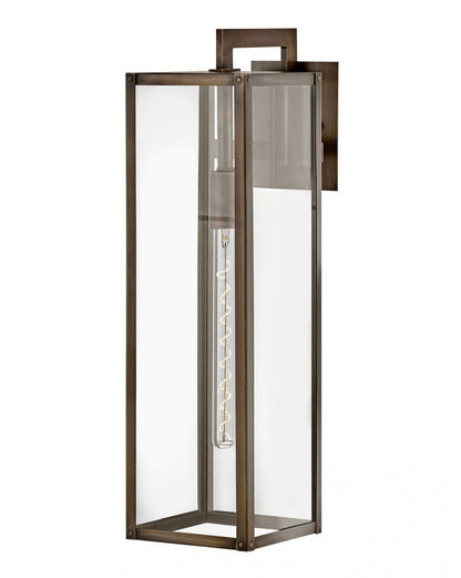 Hinkley Max Outdoor Wall Lantern, LED, Dark Bronze, Light Bronze, 25"H (2595BU-LL 9Q8JX)