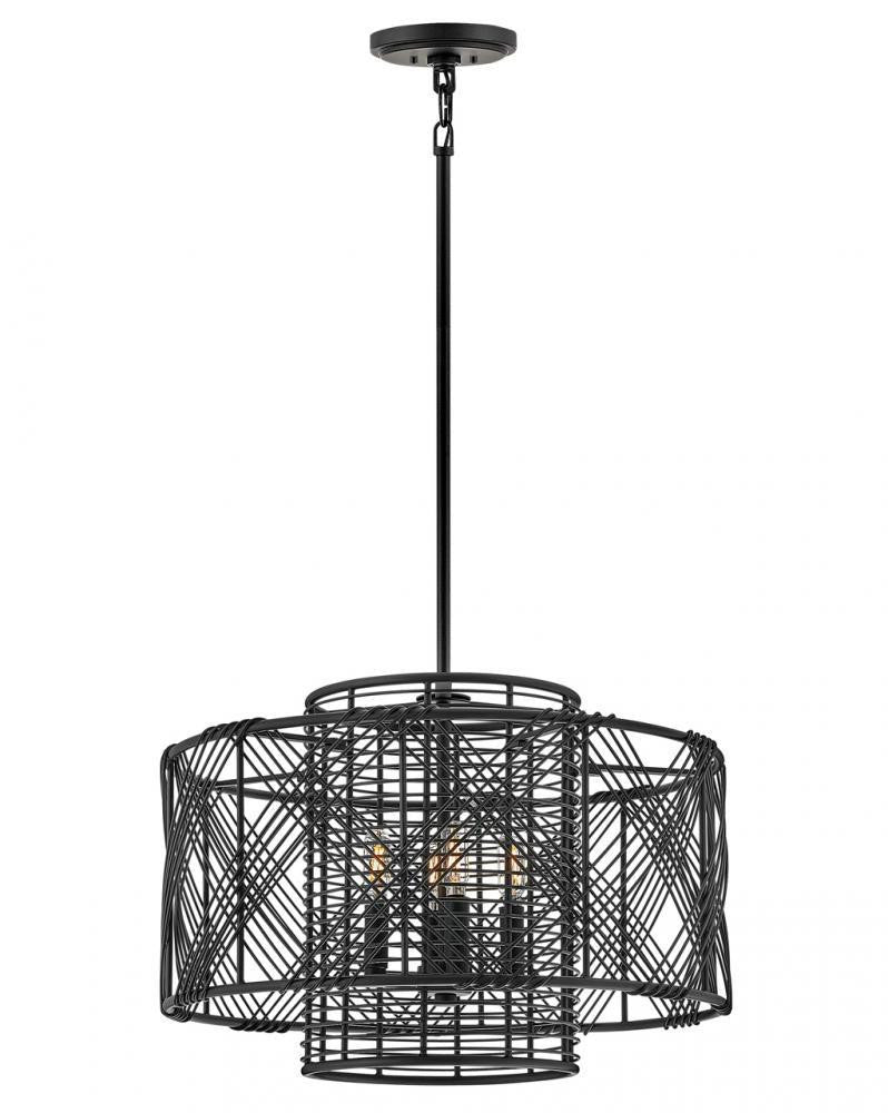 Hinkley Nikko Up Pendant Steel, Black