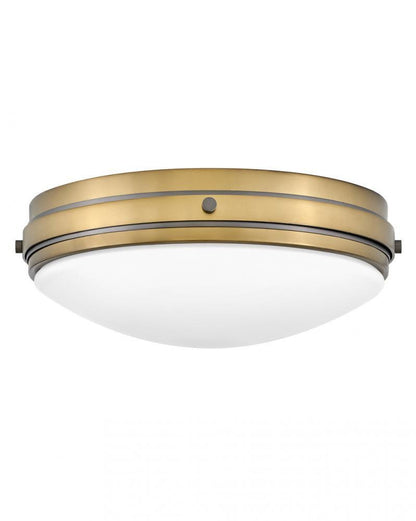 Hinkley Oliver Medium Flush Mount Heritage Brass