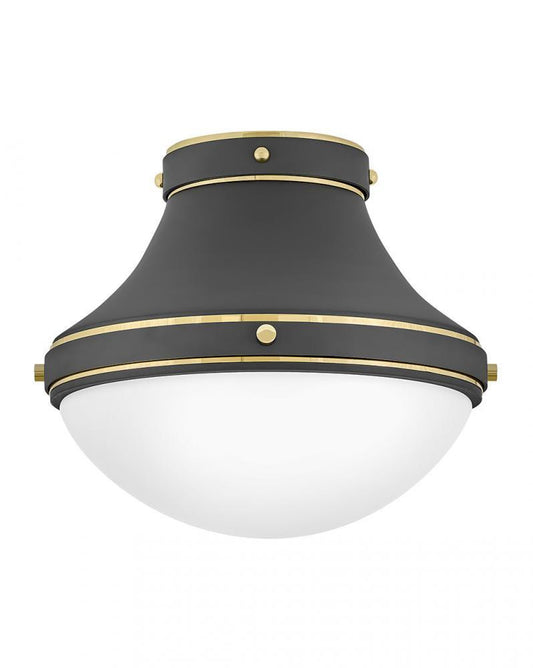 Hinkley Oliver Small Flush Mount Dark Matte Gray