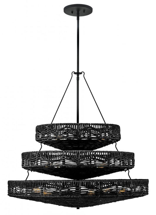 Hinkley Ophelia Medium Multi Tier Chandelier Black