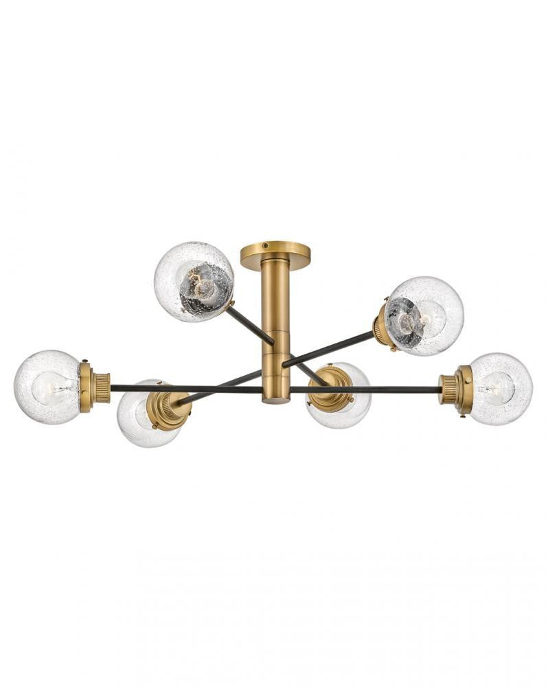 Hinkley Poppy Semi-Flush Mount Black, Steel