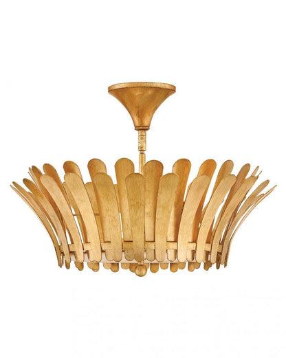 Hinkley Reina Medium Semi-Flush Mount Distressed Brass