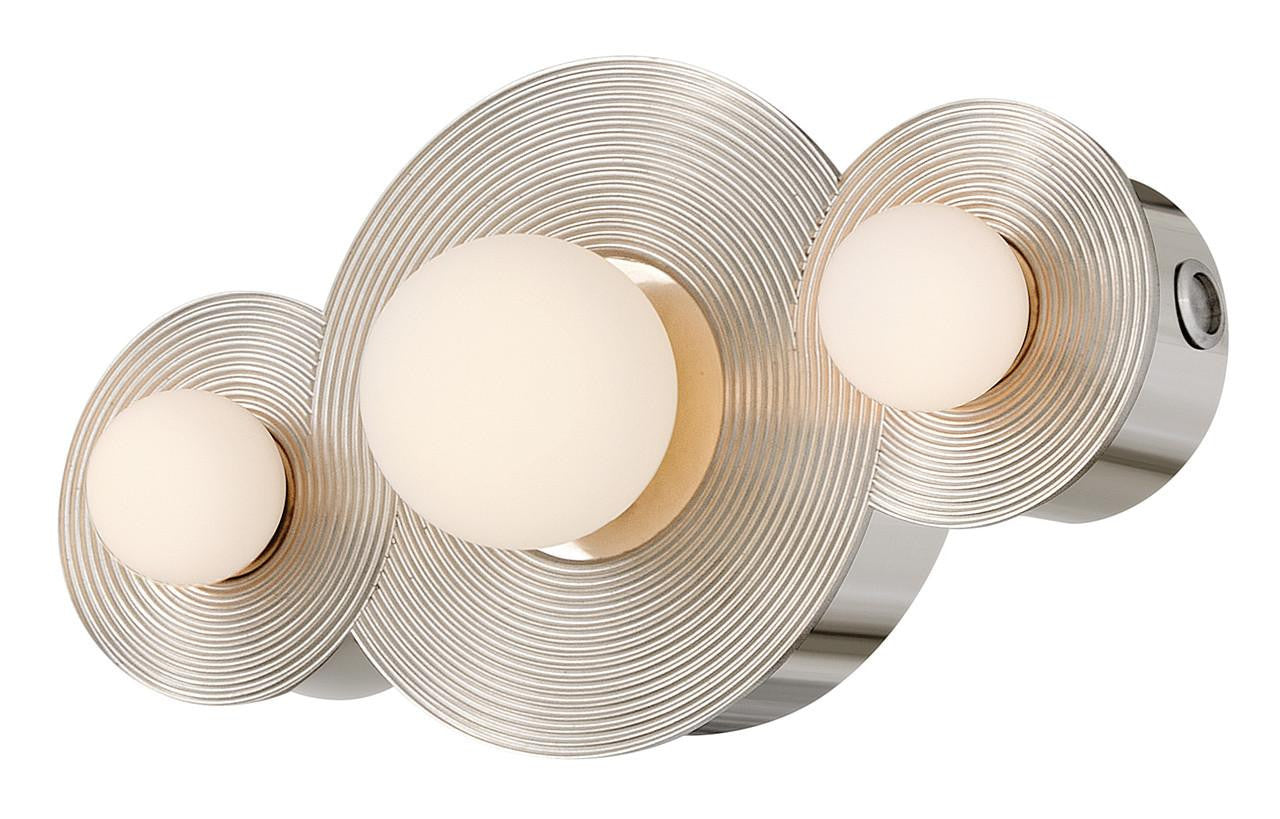 Hinkley Rhea Small LED Vanity Polished Nickel 18.0"W x 10.0"H x 6.25"L