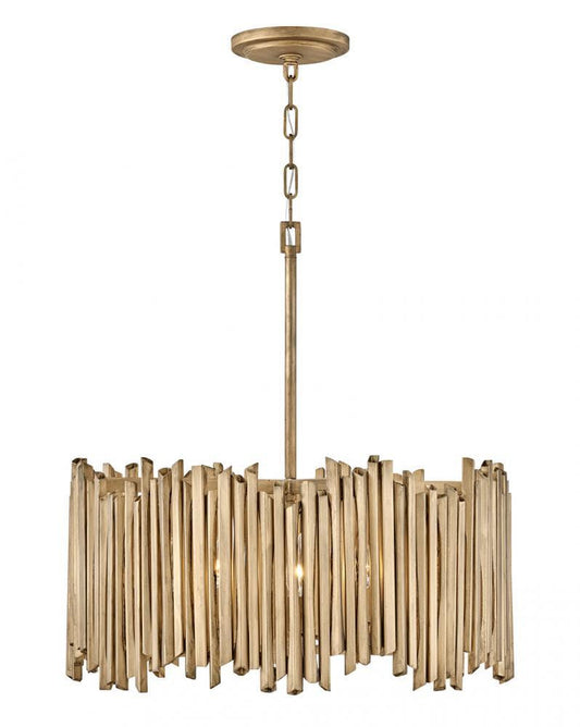 Hinkley Roca Medium Drum Pendant Steel, Burnished Gold