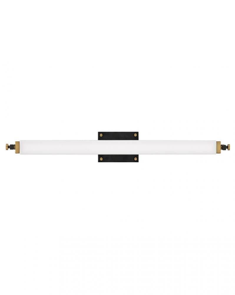 Hinkley Rollins Bathroom Wall Sconce Steel, Black, Brass