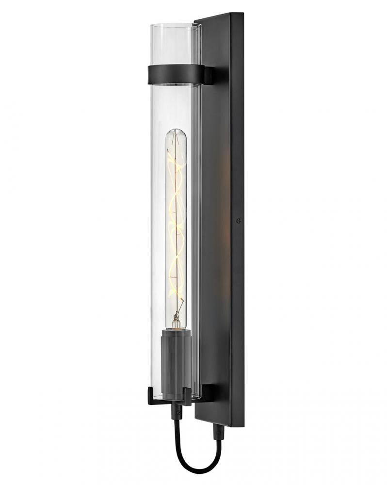 Hinkley Ryden Tall Single Light Sconce Black