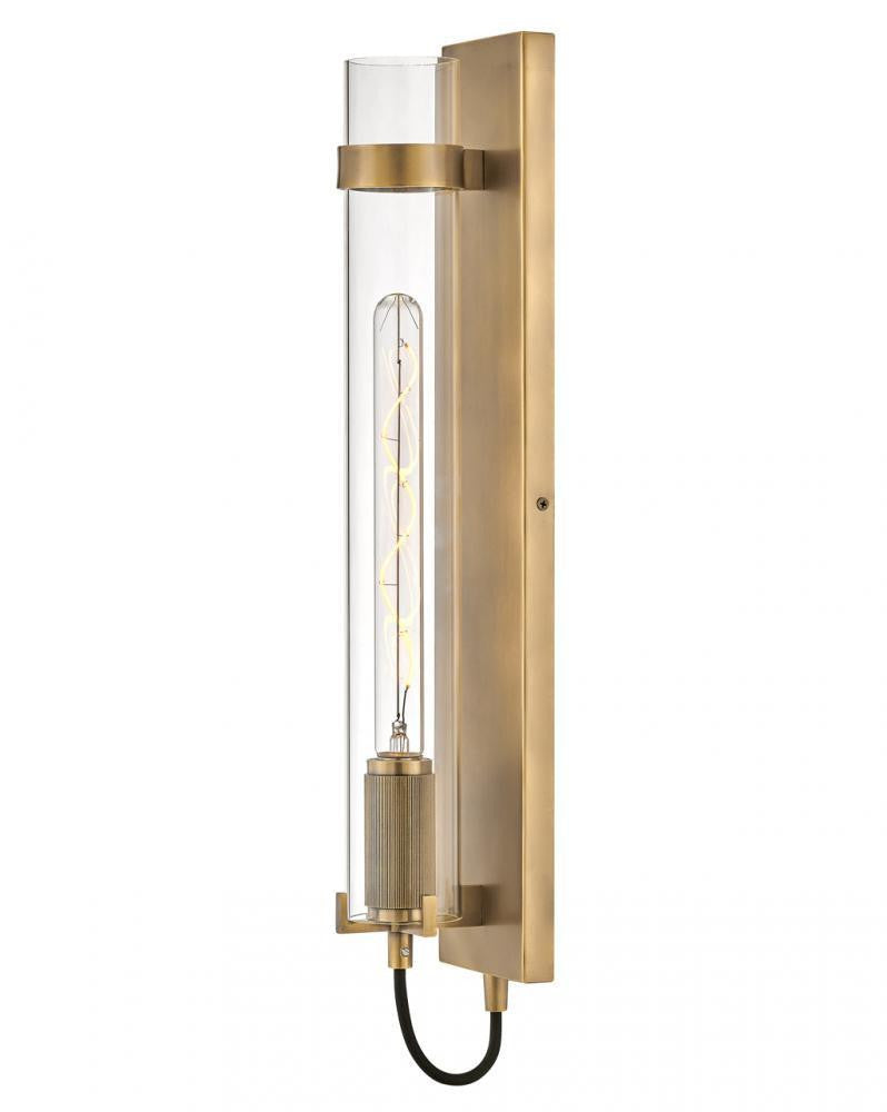 Hinkley Ryden Tall Single Light Sconce Heritage Brass