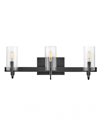 Hinkley Ryden Three Light Vanity Black