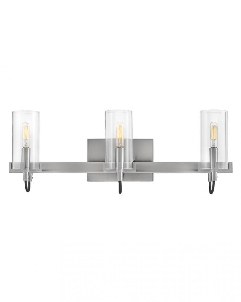 Hinkley Ryden Three Light Vanity Brushed Nickel