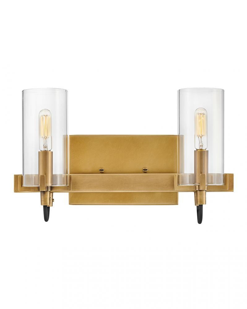 Hinkley Ryden Two Light Vanity Heritage Brass
