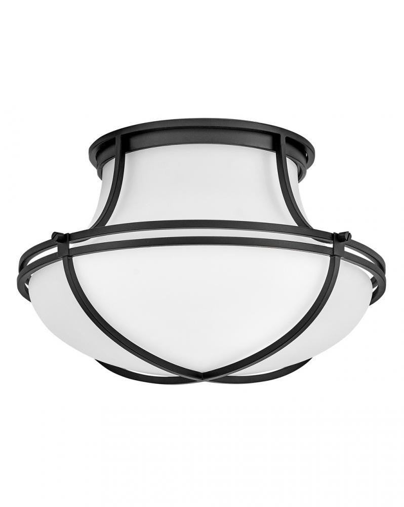 Hinkley Saddler Medium Flush Mount Black