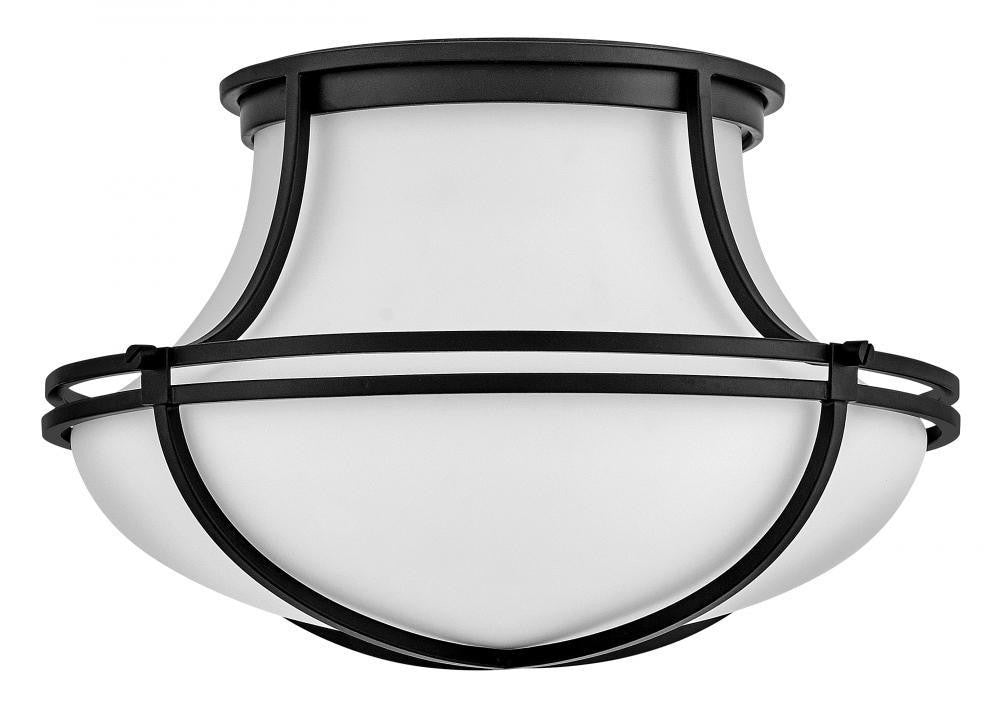 Hinkley Saddler Medium Flush Mount Heritage Brass