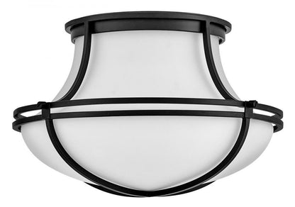 Hinkley Saddler Medium Flush Mount Heritage Brass