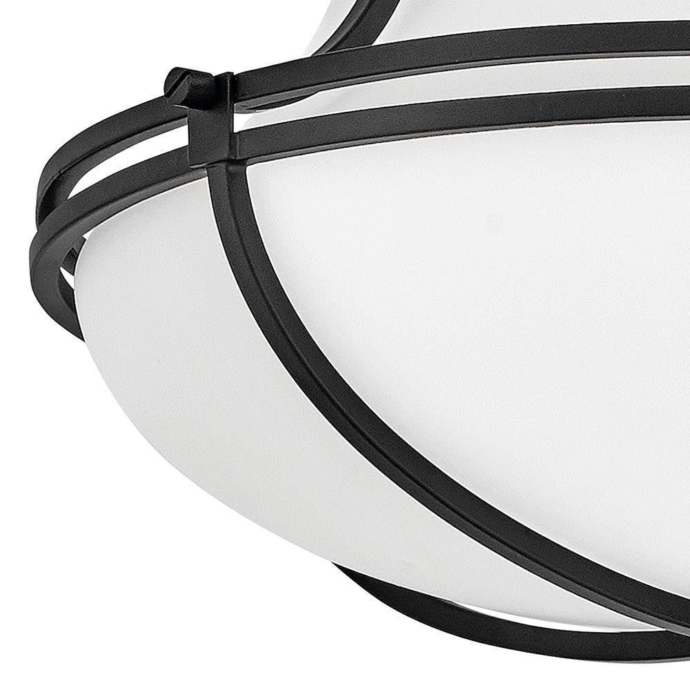 Hinkley Saddler Medium Flush Mount Black