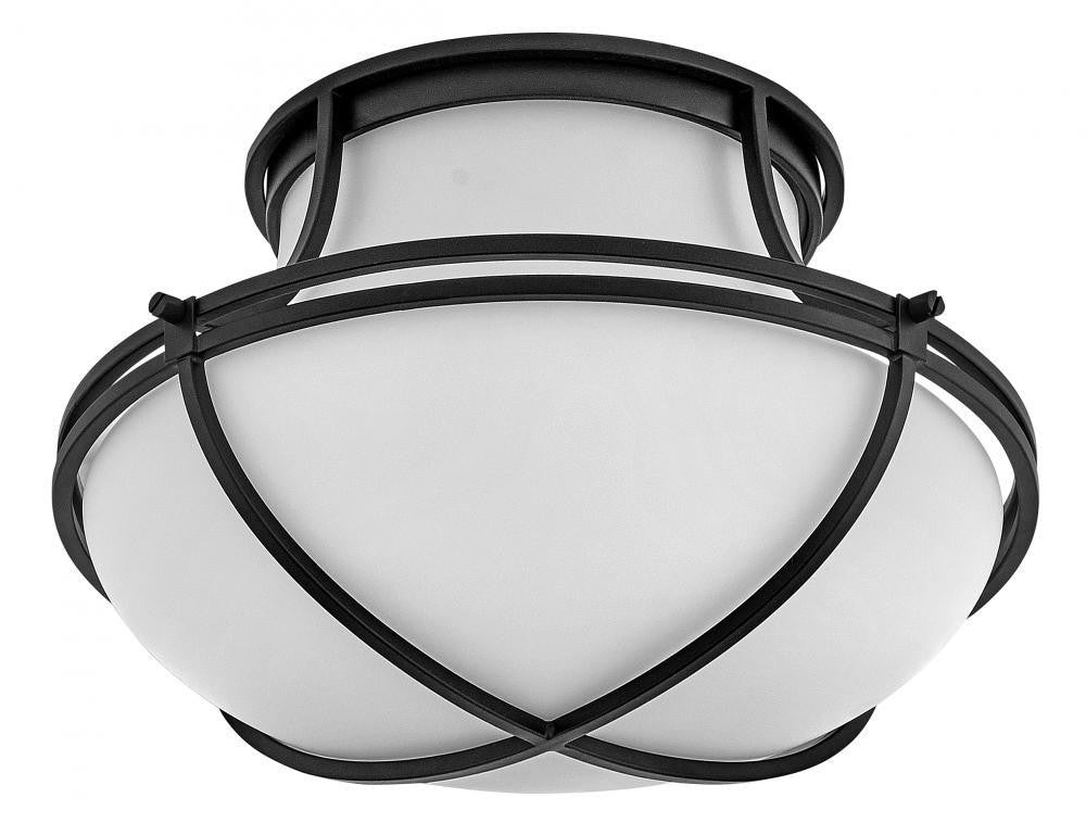 Hinkley Saddler Medium Flush Mount Black