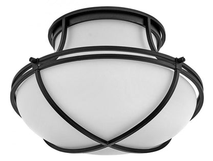 Hinkley Saddler Medium Flush Mount Black