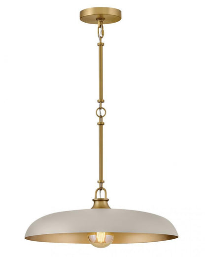 Hinkley Sadie Large Dome Pendant Lacquered Brass