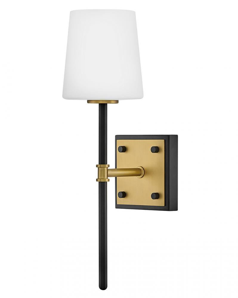 Hinkley Saunders Medium Sconce Black