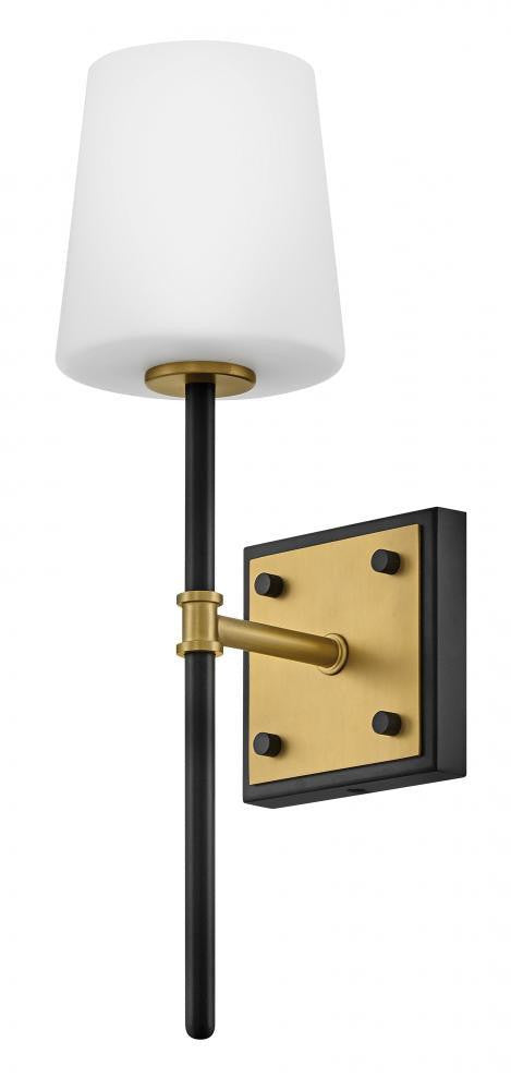 Hinkley Saunders Medium Sconce Black