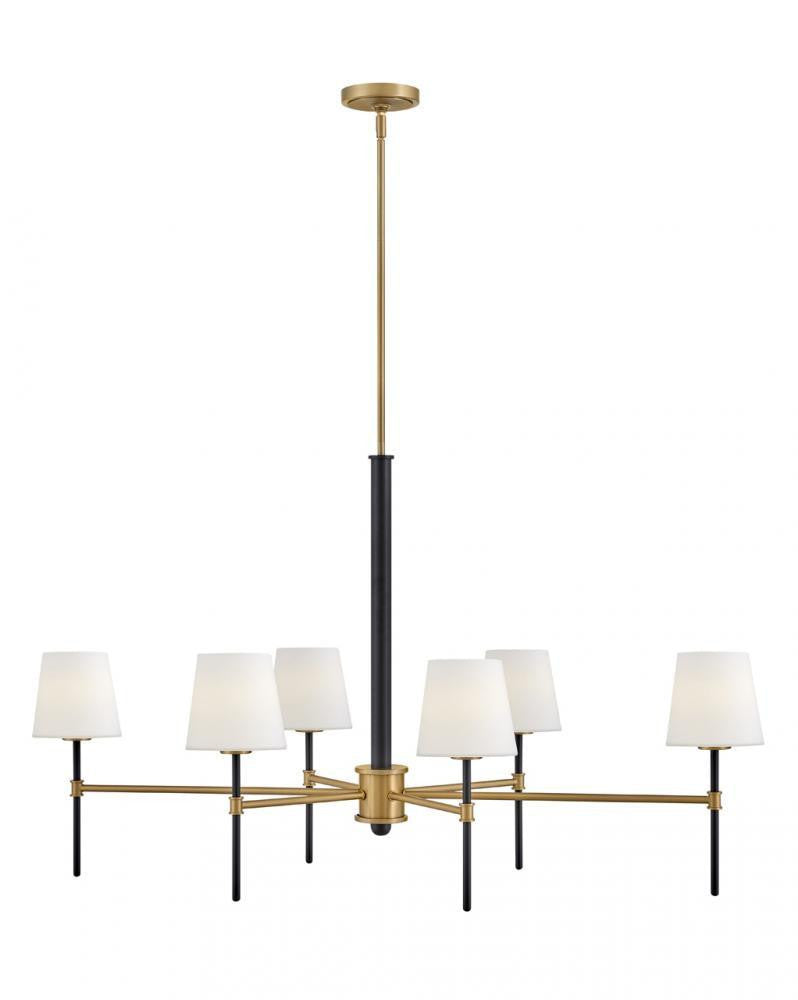 Hinkley Saunders Medium Six Light Linear Chandelier