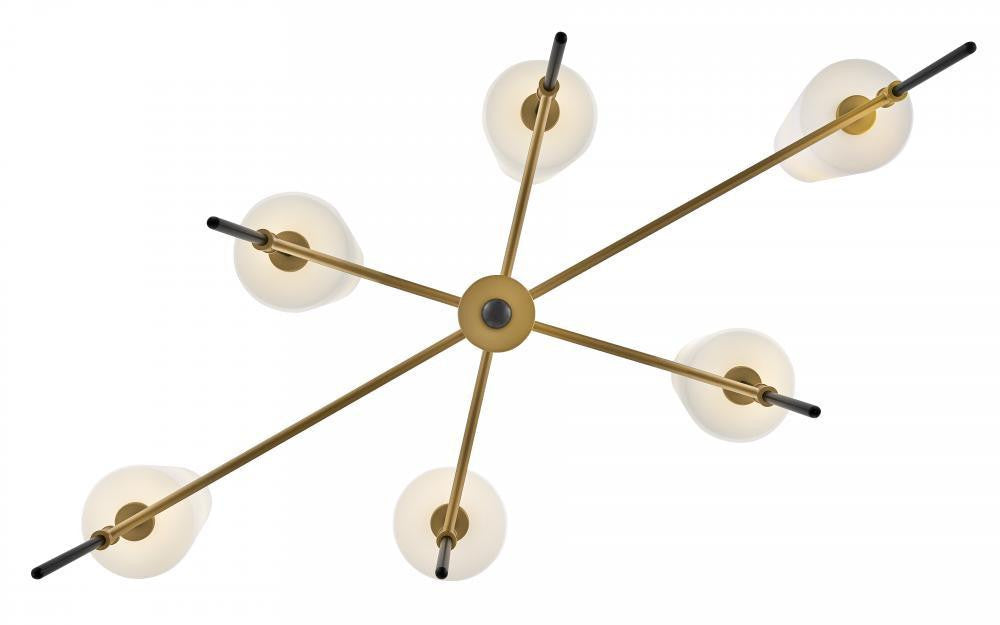 Hinkley Saunders Medium Six Light Linear Chandelier