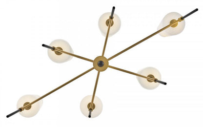 Hinkley Saunders Medium Six Light Linear Chandelier