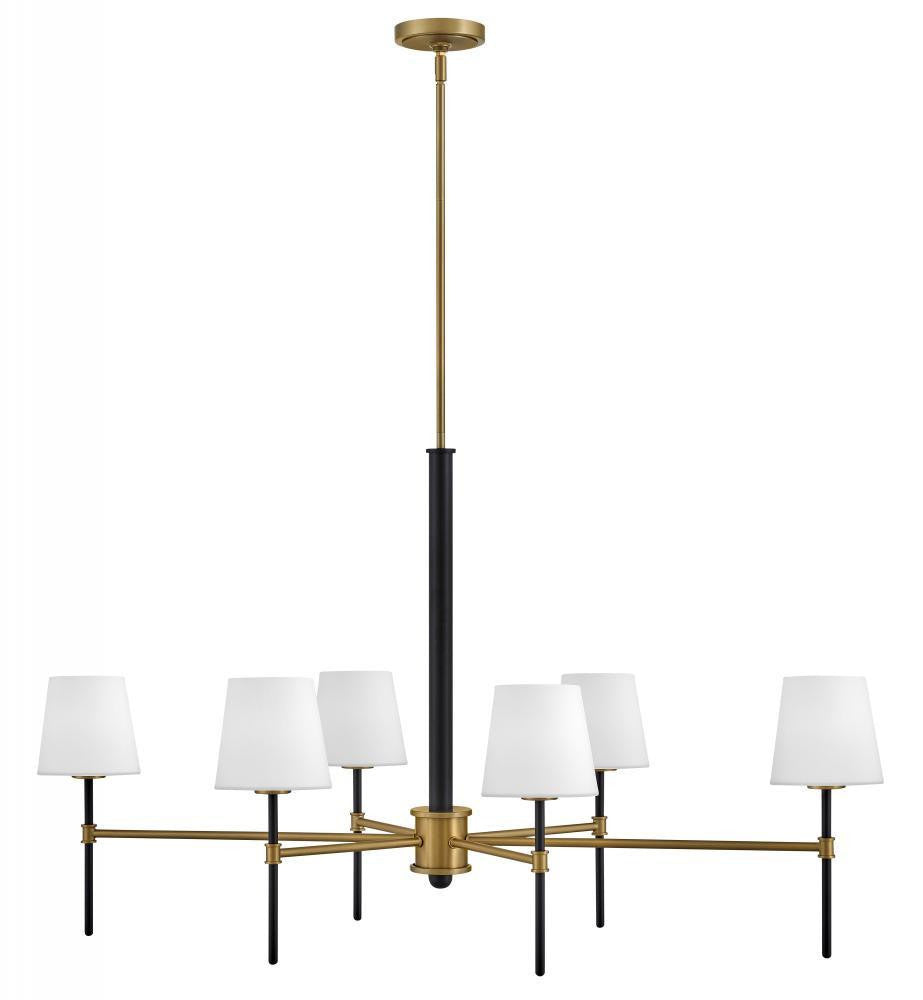 Hinkley Saunders Medium Six Light Linear Chandelier