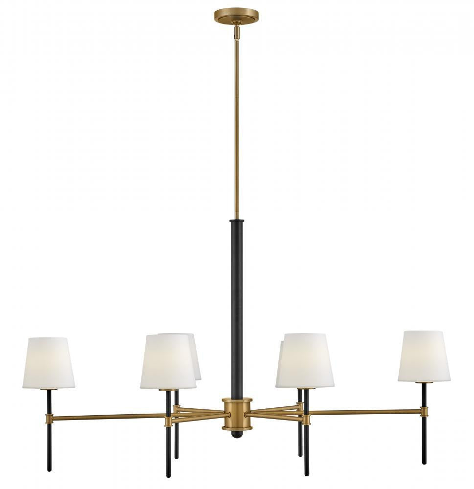 Hinkley Saunders Medium Six Light Linear Chandelier